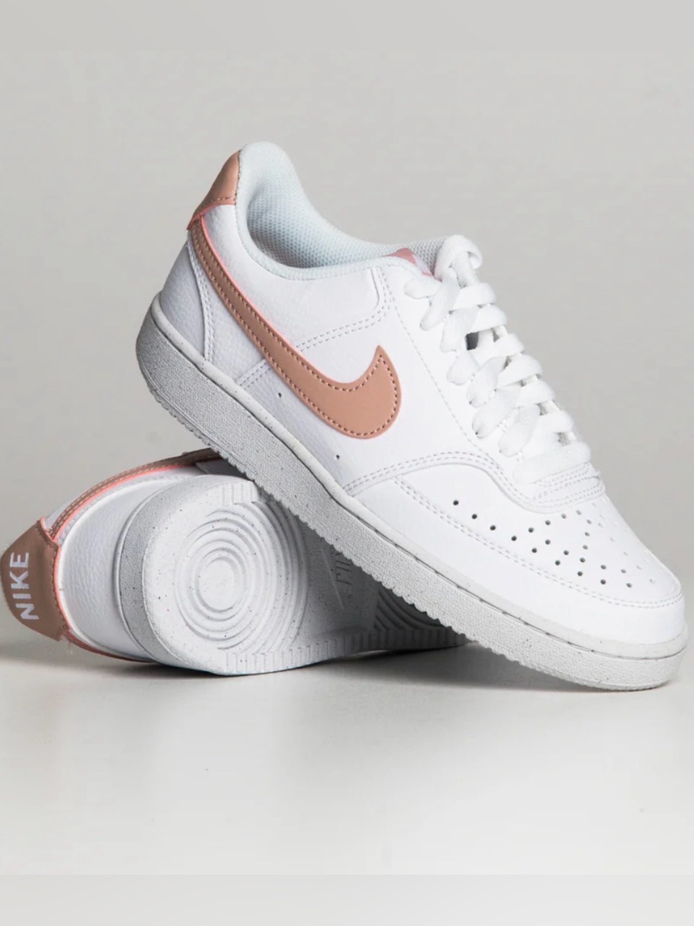 Nike Court Vision Low Top Sneakers White Pink Oxford Shows Women’s Size 11 - Picture 2 of 6